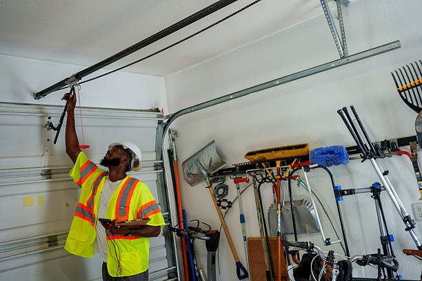Professional Garage Door Maintenance technician working in Lakewood, IL